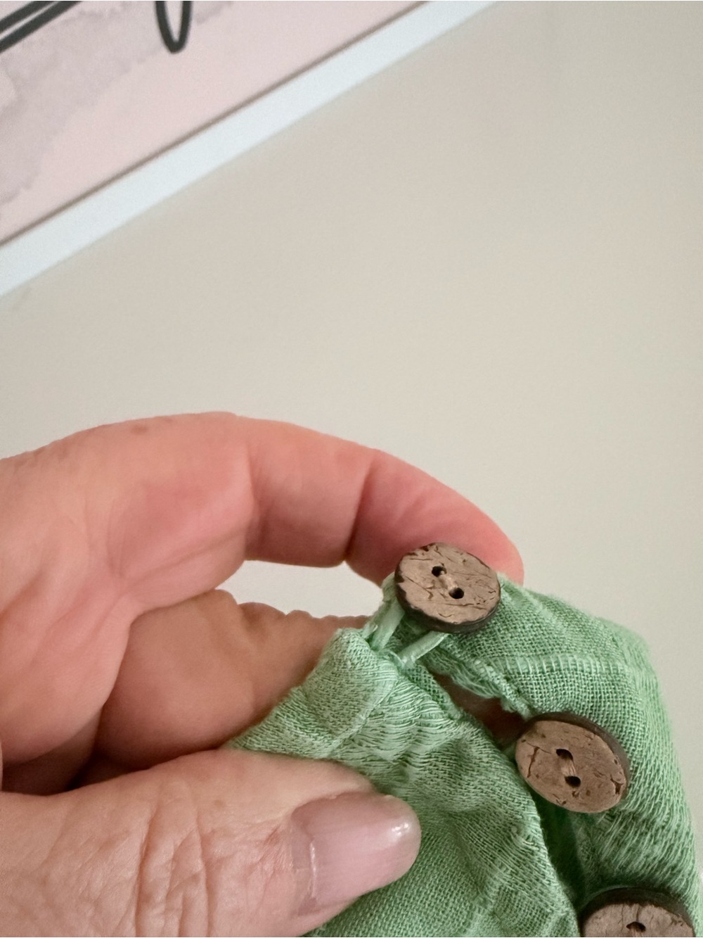Free People Light Green Maxi Skirt with Side Button Detail - Picture 6 of 6